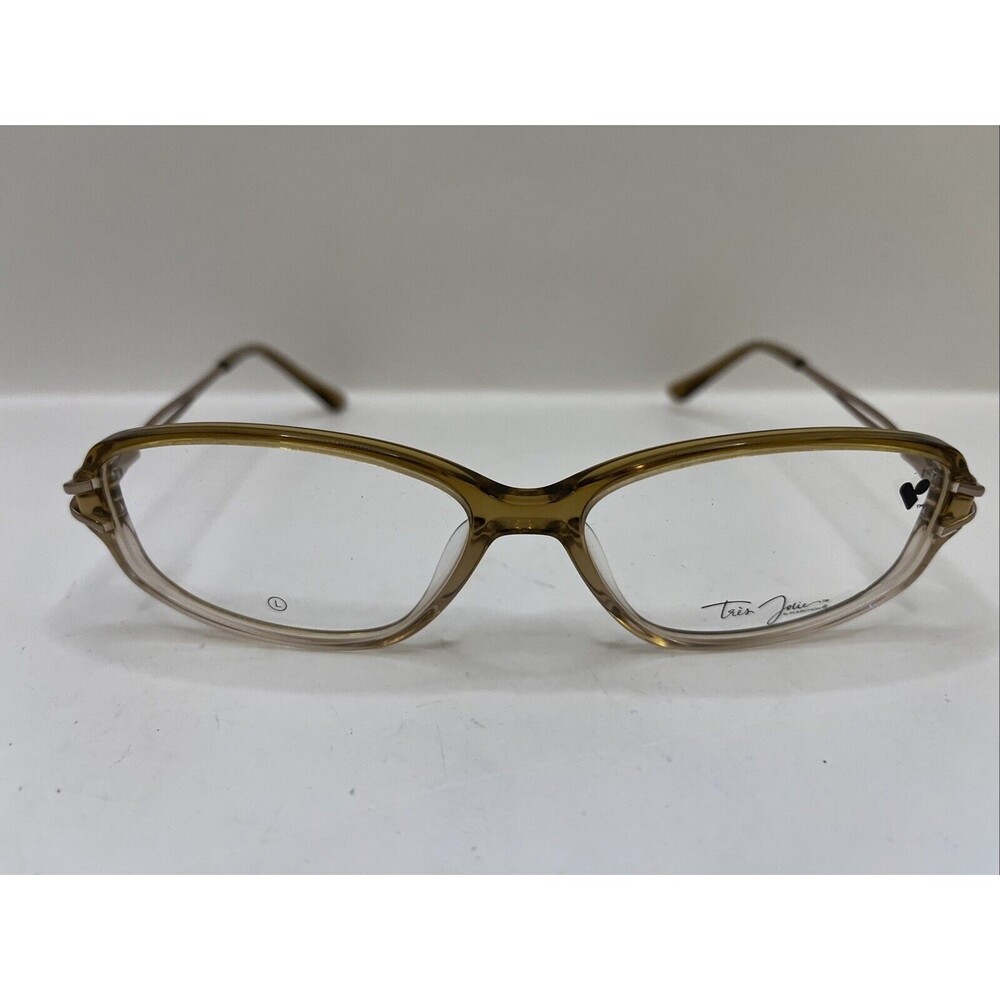 Tres Jolie Eyeglasses by Marchon 204 234 Designer Demo Lens Brown 57-15-145
